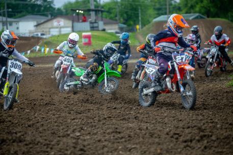 Lucas Wood with one of many holeshots on the night